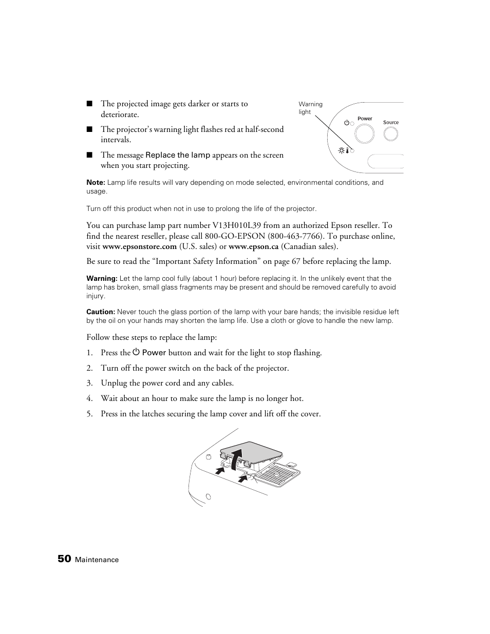 Epson 1080 User Manual | Page 50 / 76