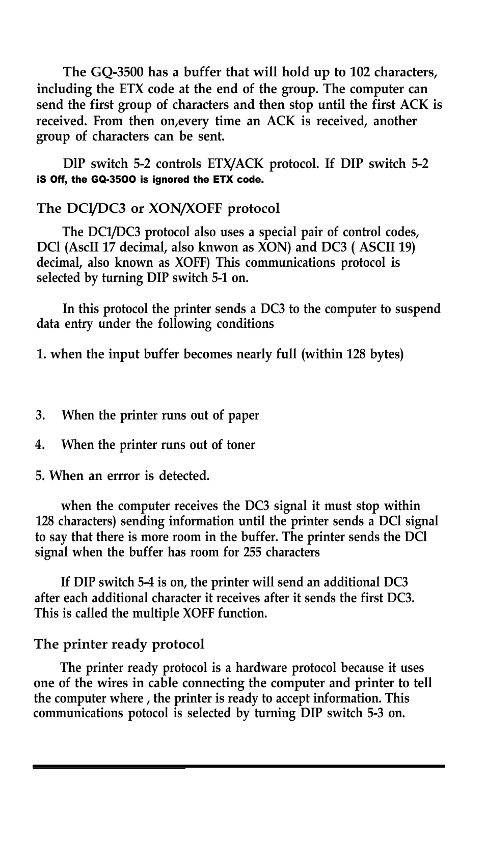 Serial interface 9 | Epson Serial Interface GQ-3500 User Manual | Page 10 / 13