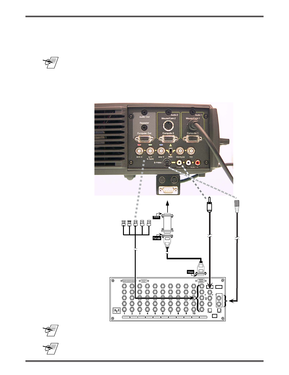 Epson installation configuration and connections, Page 3 extron • system 8/10 p | Epson 7300 User Manual | Page 3 / 5