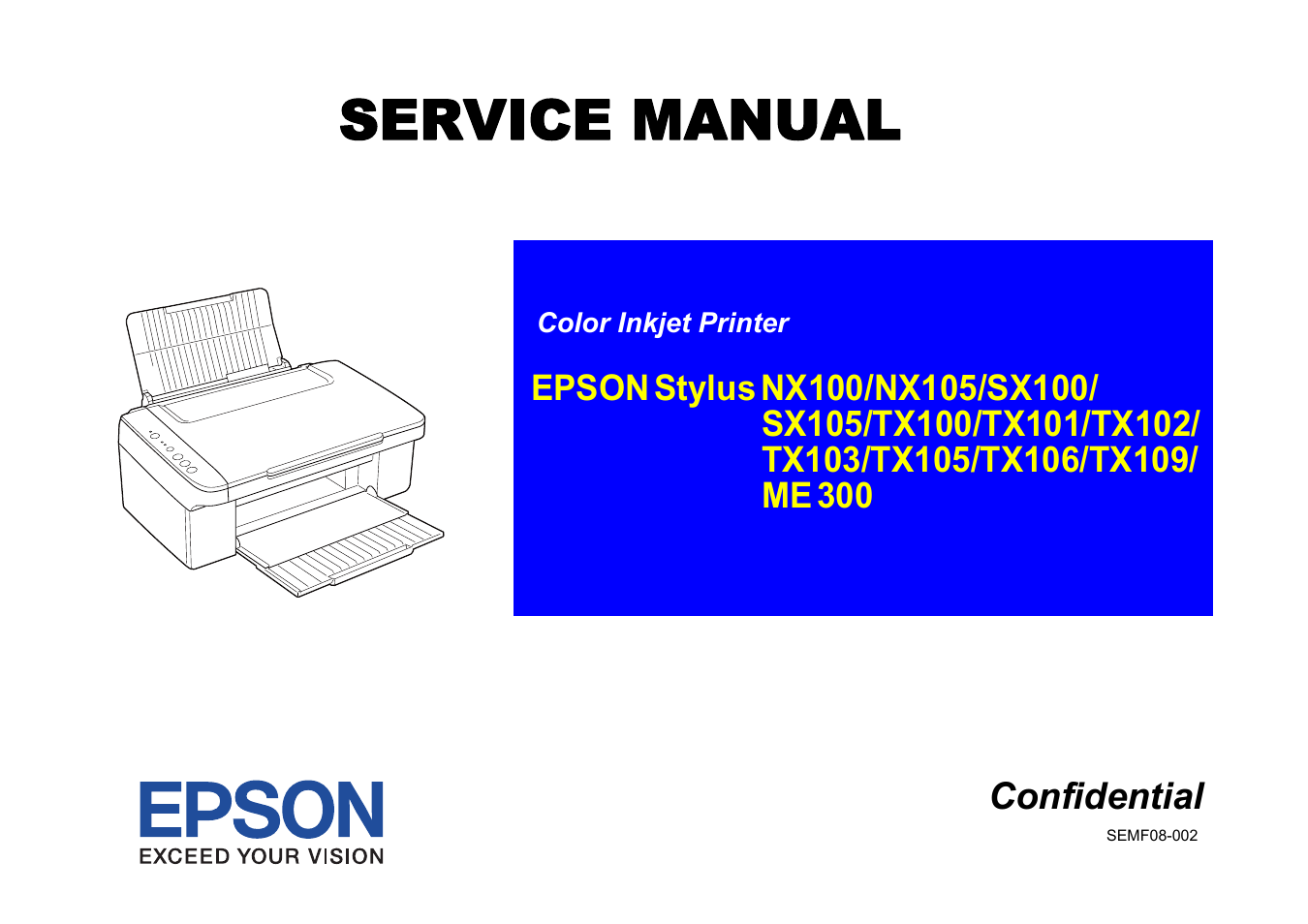 Epson Stylus TX100 User Manual | 113 pages