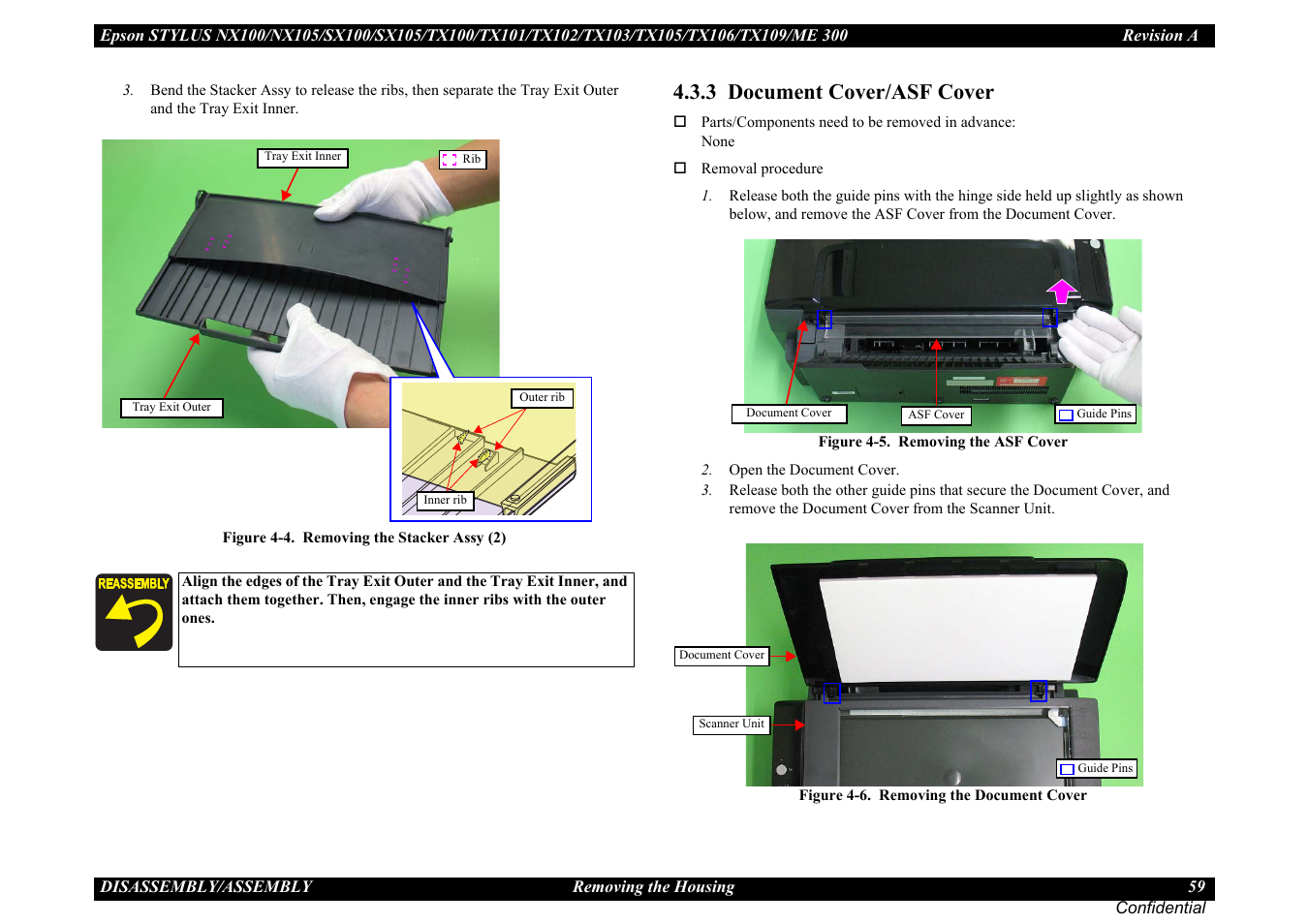 3 document cover/asf cover, 3 document cover, Asf cover ” (p59) | Epson Stylus TX100 User Manual | Page 59 / 113