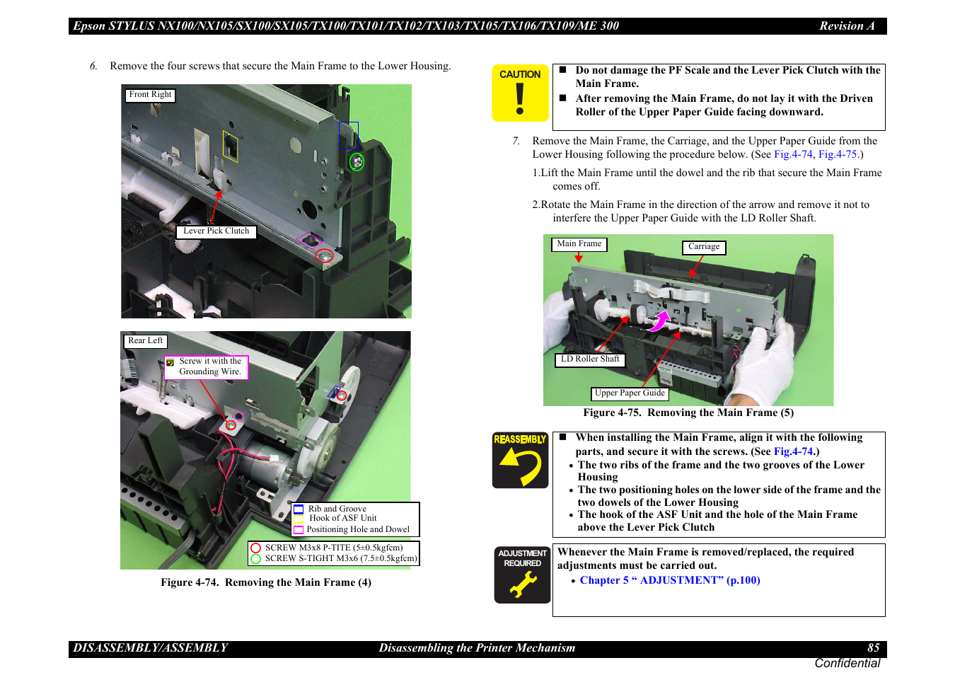 Epson Stylus TX100 User Manual | Page 85 / 113