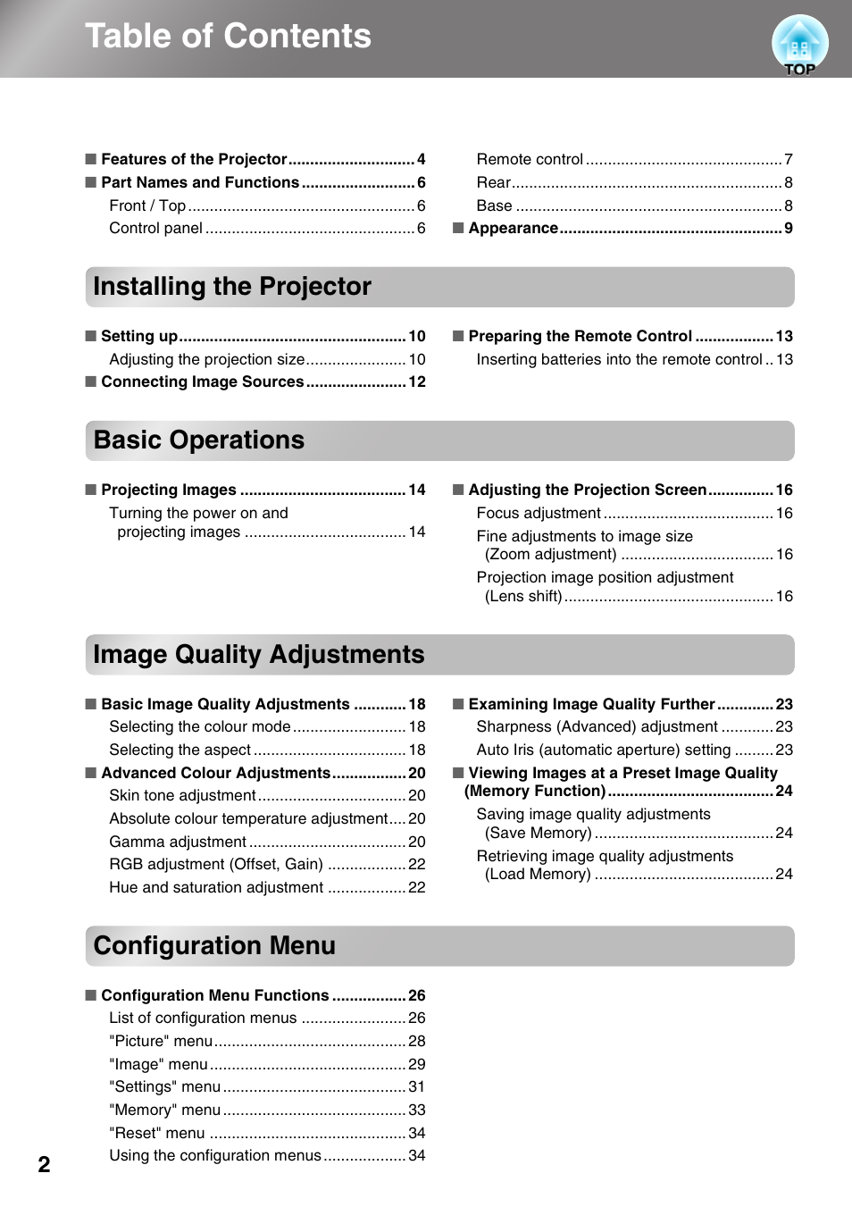 Epson DREAMIO EMP-TW700 User Manual | Page 4 / 60