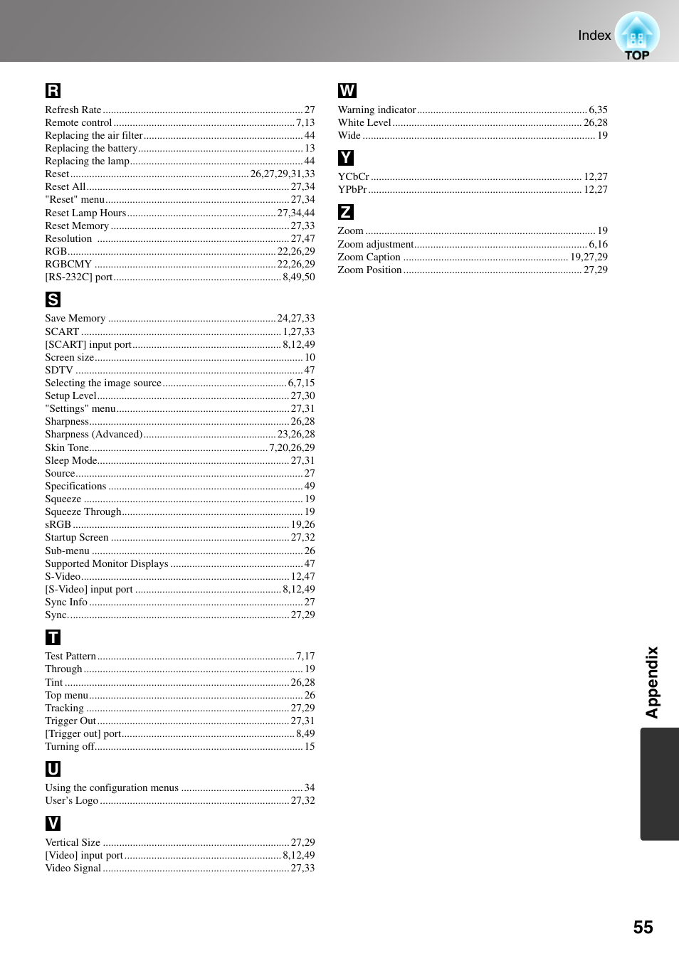 Epson DREAMIO EMP-TW700 User Manual | Page 57 / 60