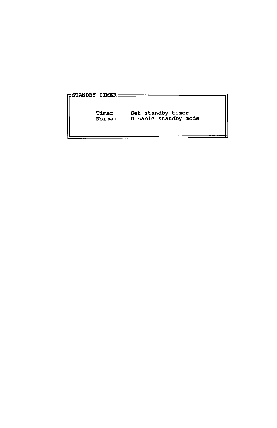 Setting the standby timer | Epson 4SLC2-50 User Manual | Page 97 / 154