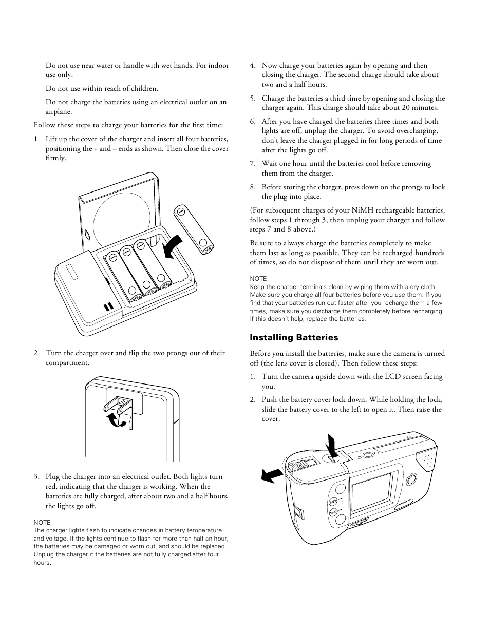 Installing batteries | Epson 700 User Manual | Page 4 / 10