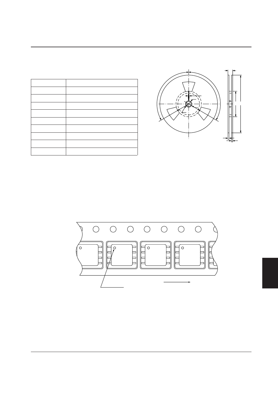 Reel specifications, Device positioning, Epson | Appendix | Epson Power Supply S1F70000 User Manual | Page 232 / 243