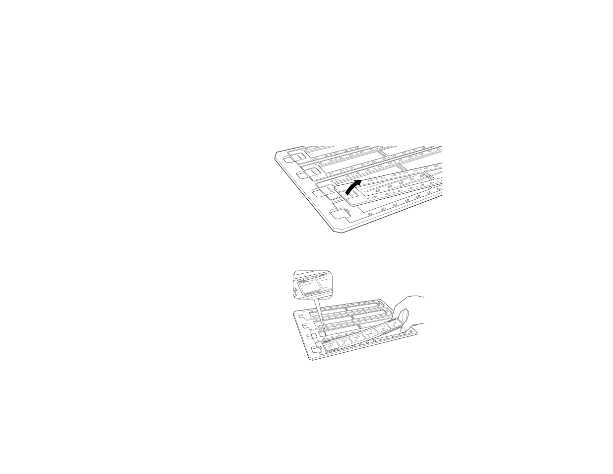 Loading strips of negative or positive film | Epson 836XL User Manual | Page 42 / 120