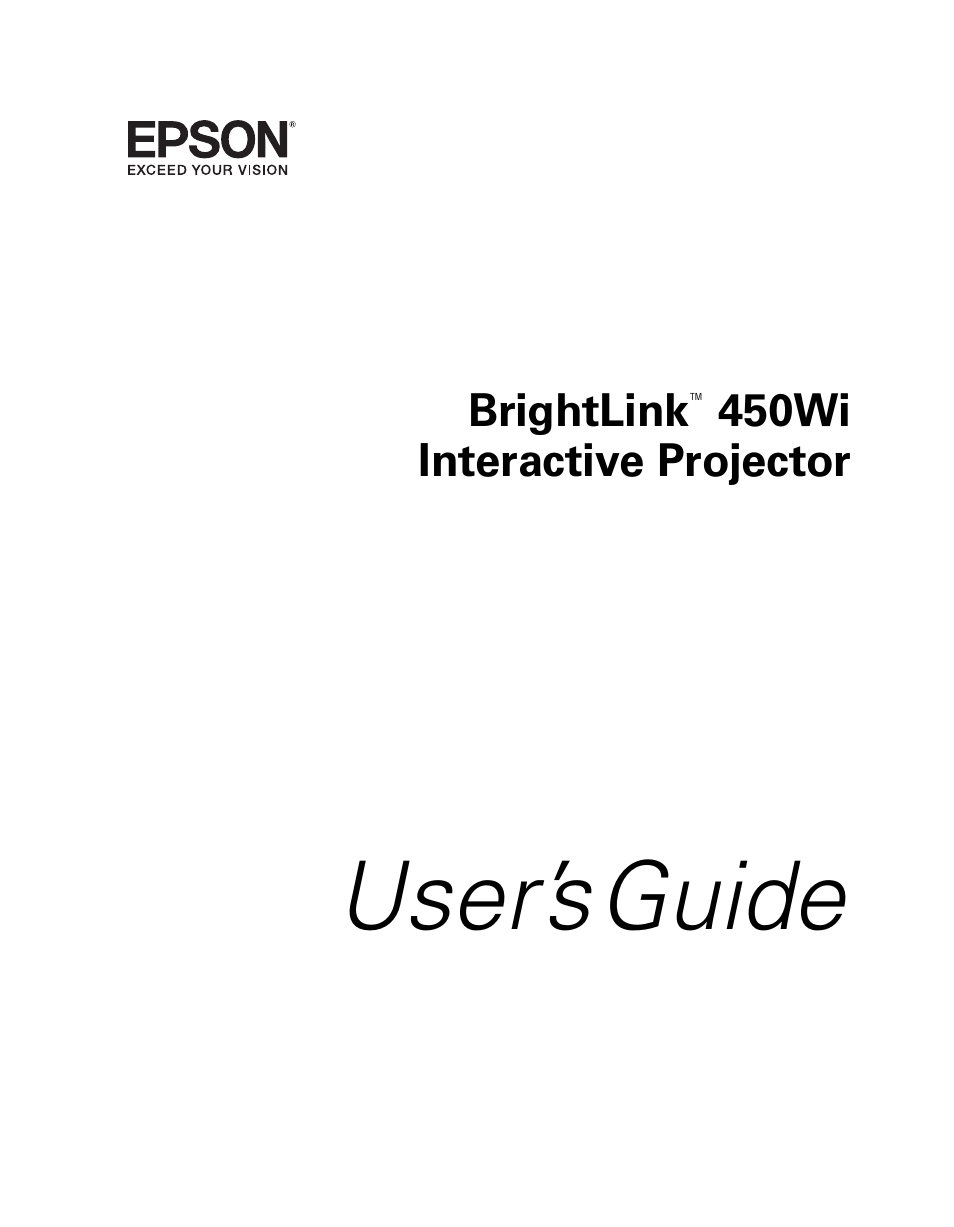Epson BrightLink 450Wi User Manual | 186 pages