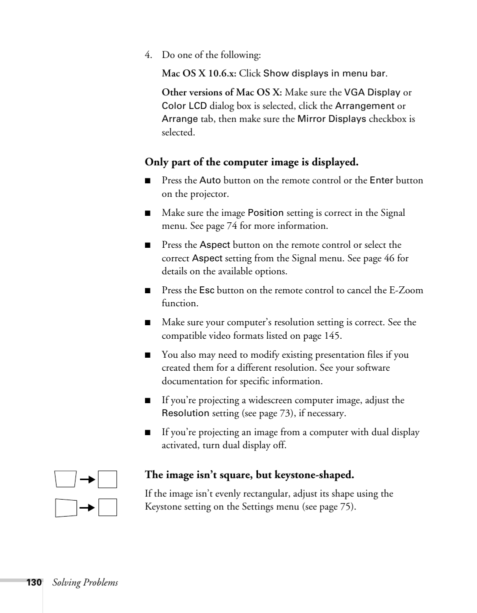 Epson BrightLink 450Wi User Manual | Page 130 / 186