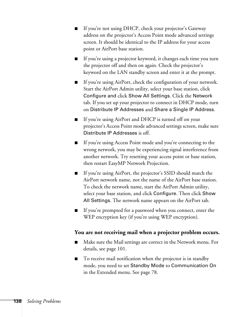 Epson BrightLink 450Wi User Manual | Page 138 / 186