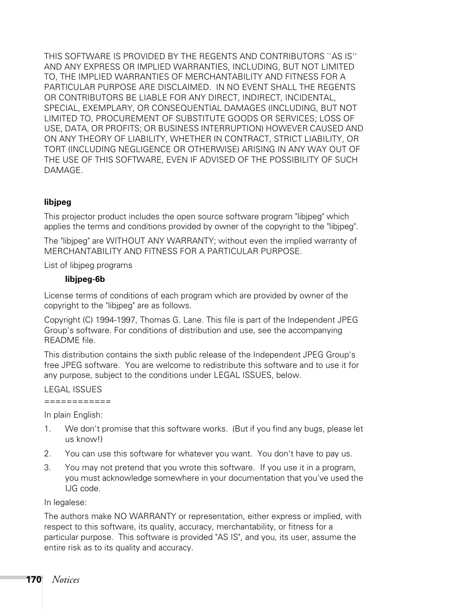 Epson BrightLink 450Wi User Manual | Page 170 / 186
