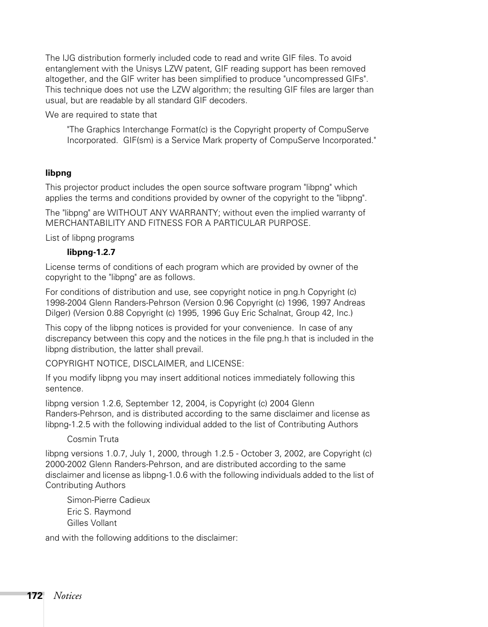 Epson BrightLink 450Wi User Manual | Page 172 / 186