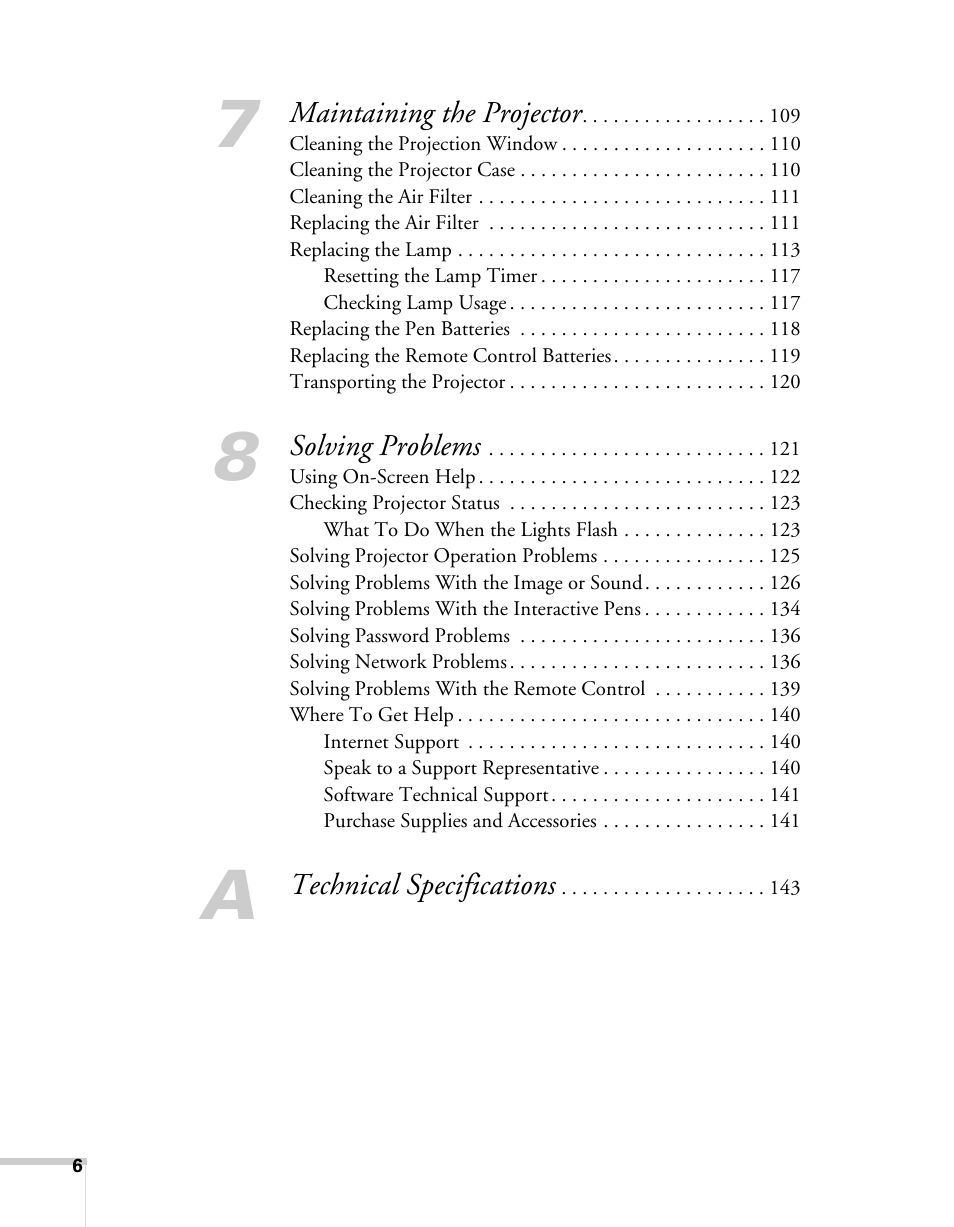 Epson BrightLink 450Wi User Manual | Page 6 / 186
