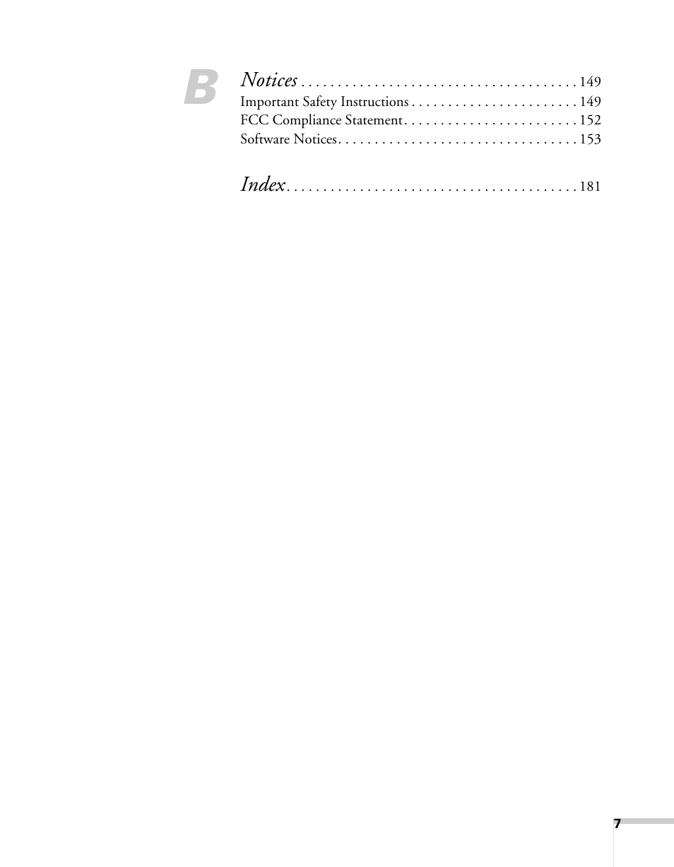 Epson BrightLink 450Wi User Manual | Page 7 / 186