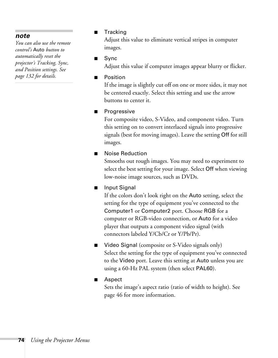 Epson BrightLink 450Wi User Manual | Page 74 / 186