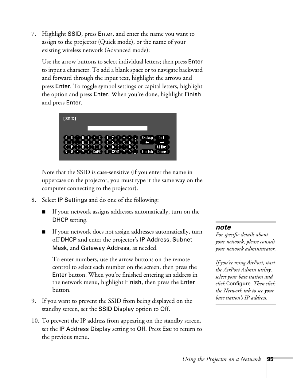 Epson BrightLink 450Wi User Manual | Page 95 / 186