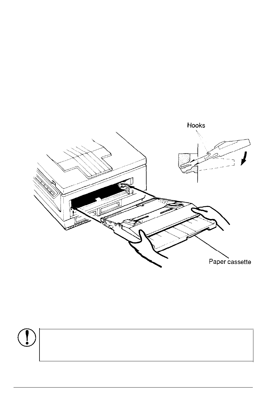 Installing the paper cassette | Epson Action Laser User Manual | Page 33 / 219