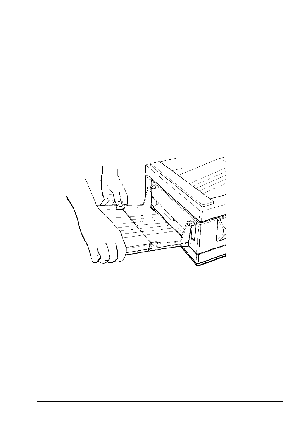 Installing the face-up output tray | Epson Action Laser User Manual | Page 34 / 219