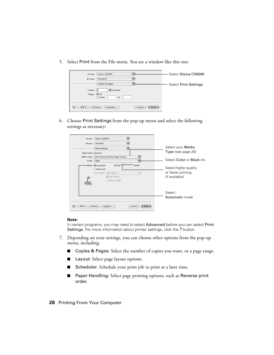 Epson CX6000 User Manual | Page 26 / 56