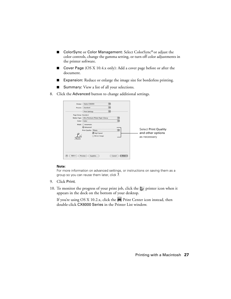 Epson CX6000 User Manual | Page 27 / 56