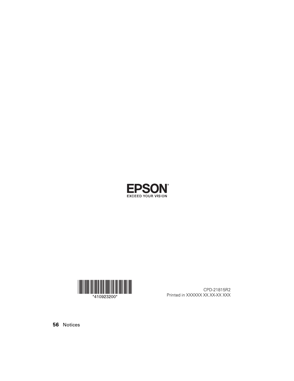 Epson CX6000 User Manual | Page 56 / 56
