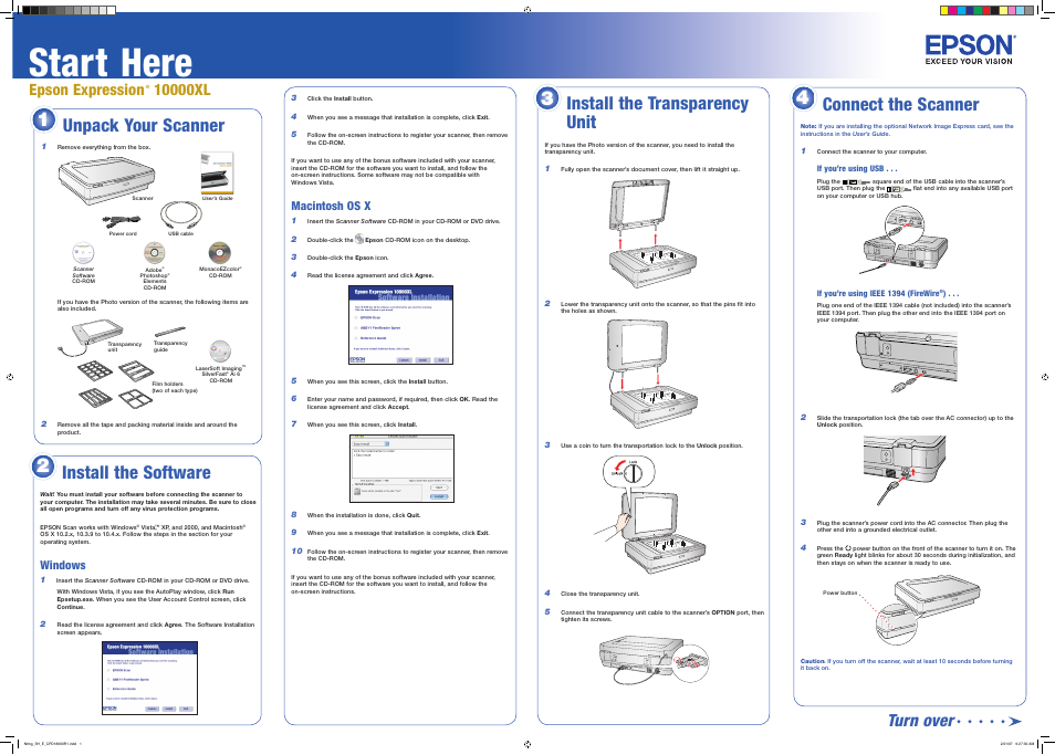 Epson EXPRESSION 10000XL User Manual | 8 pages