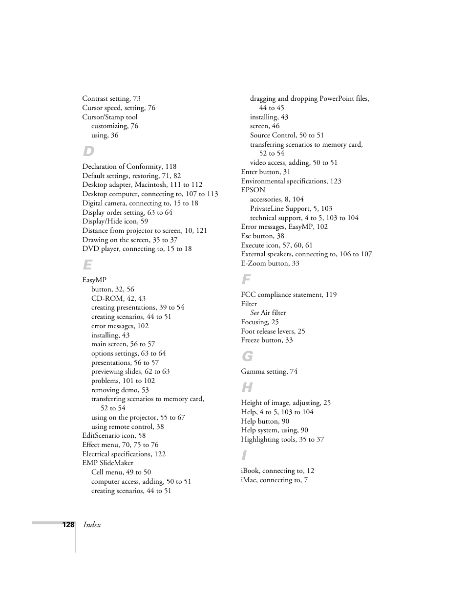 Epson 715c User Manual | Page 137 / 141