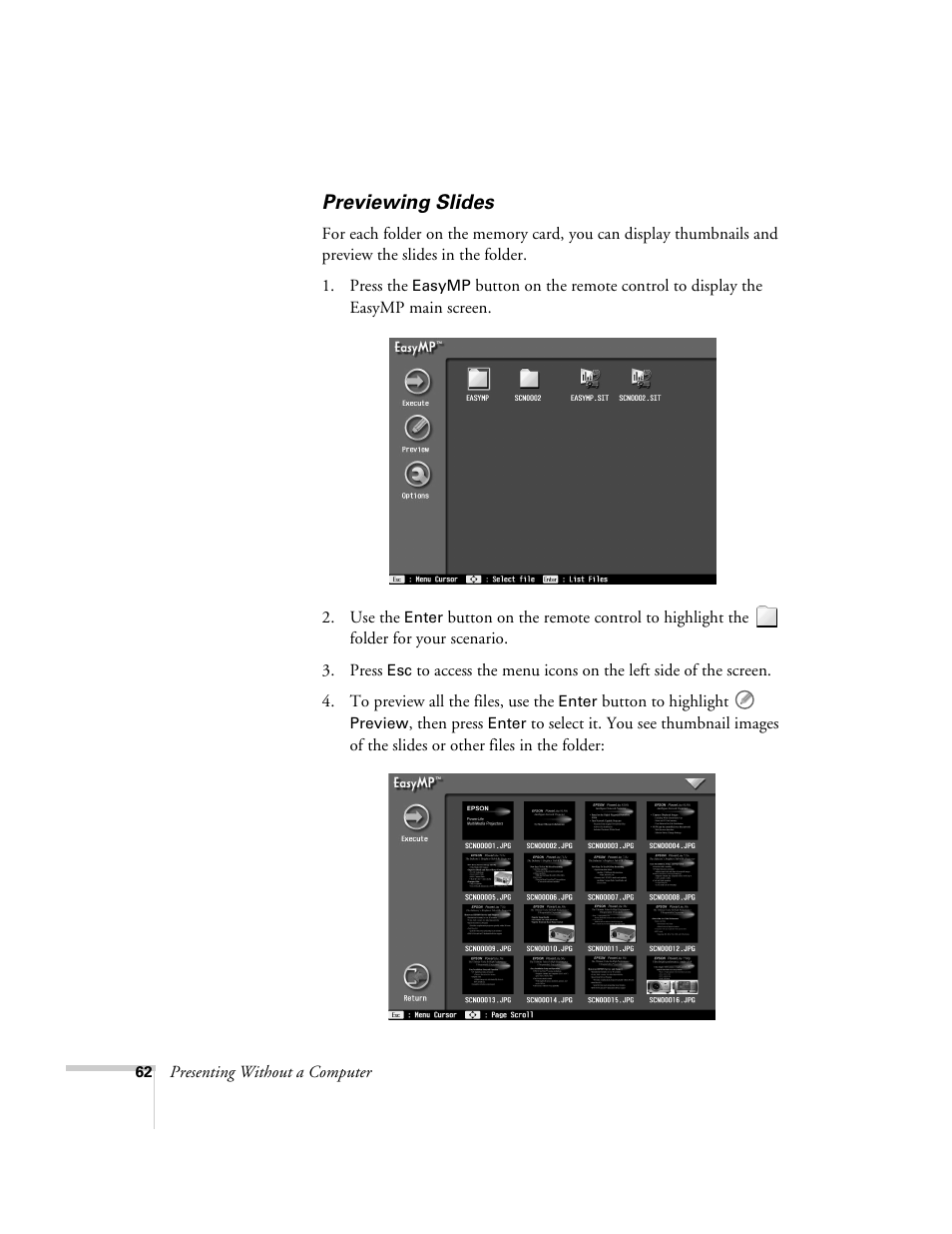 Previewing slides | Epson 715c User Manual | Page 71 / 141