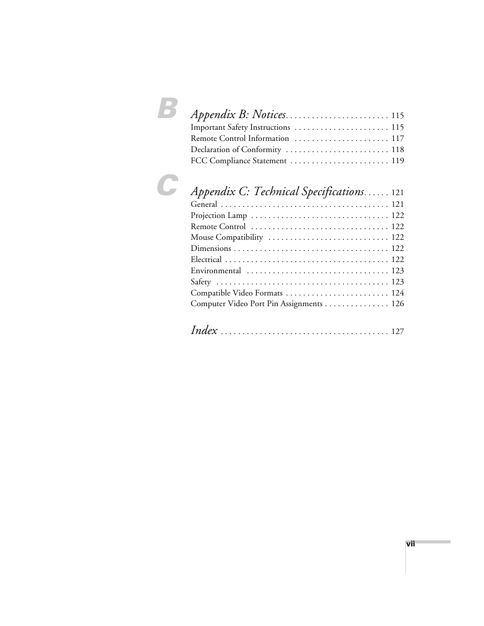 Epson 715c User Manual | Page 9 / 141