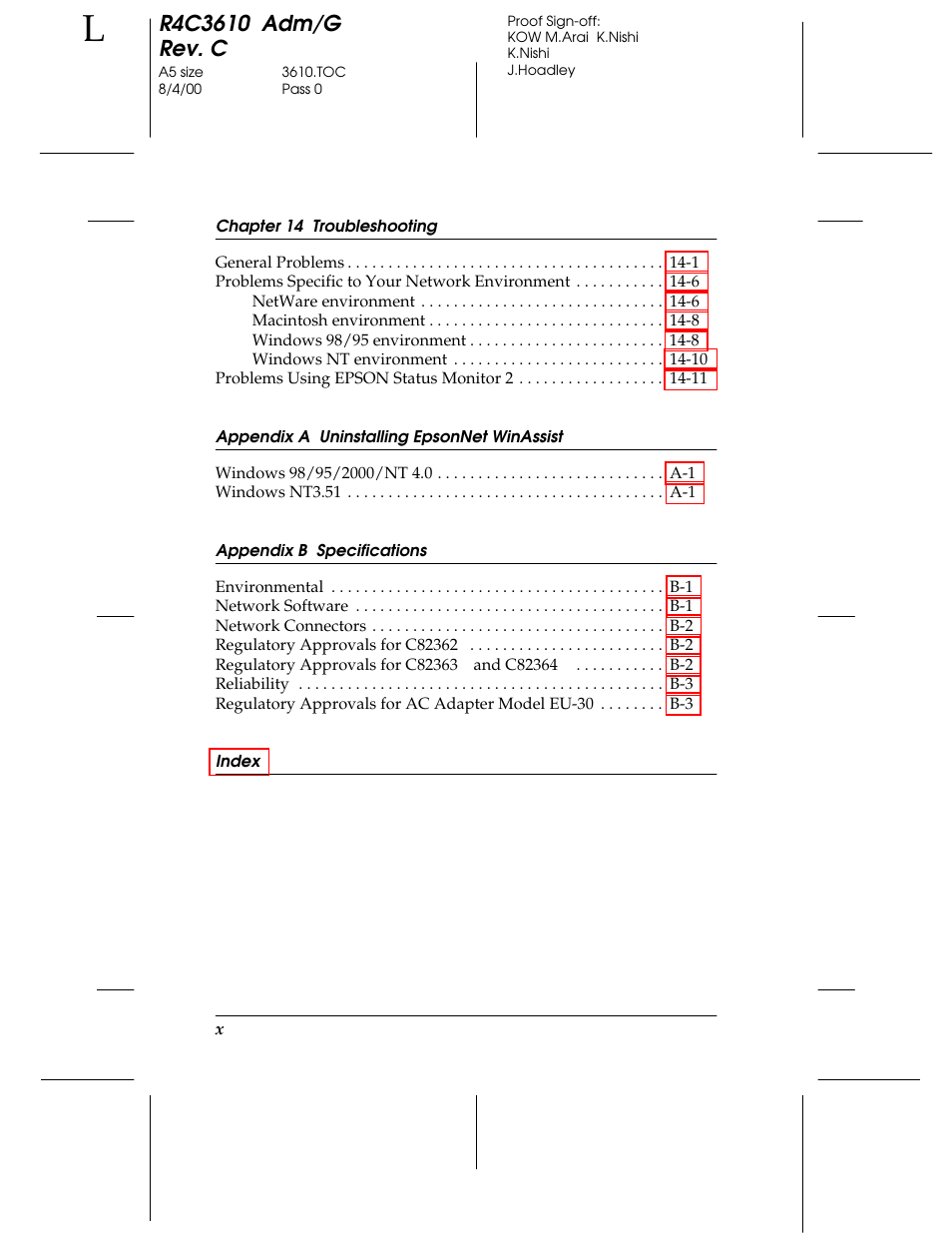 Epson C82362 User Manual | Page 10 / 279