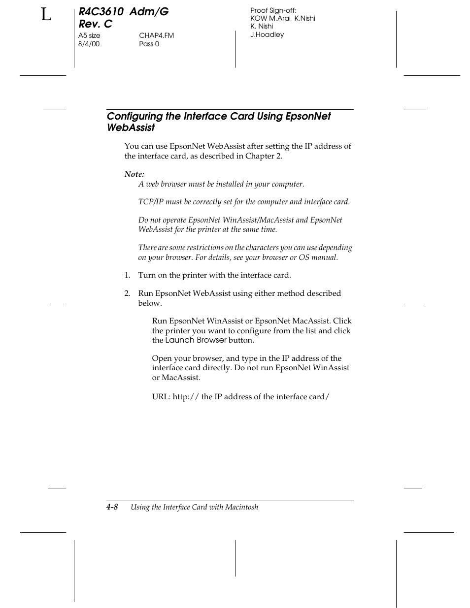 Epson C82362 User Manual | Page 106 / 279