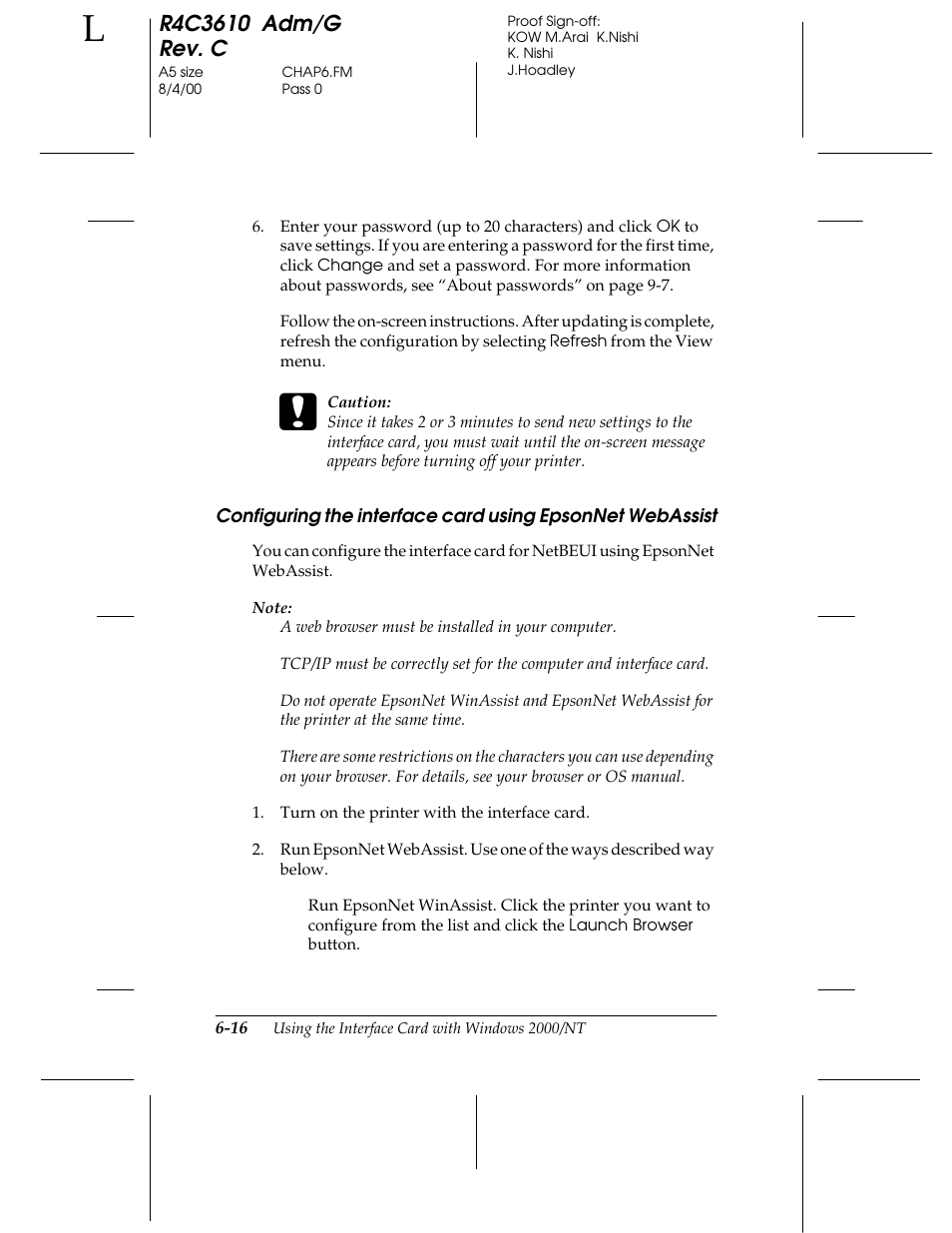 Epson C82362 User Manual | Page 134 / 279