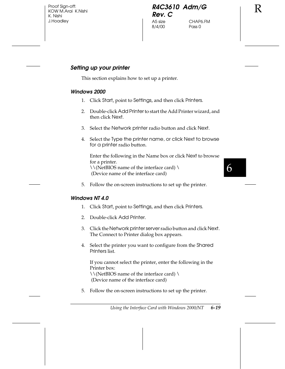 Setting up your printer | Epson C82362 User Manual | Page 137 / 279