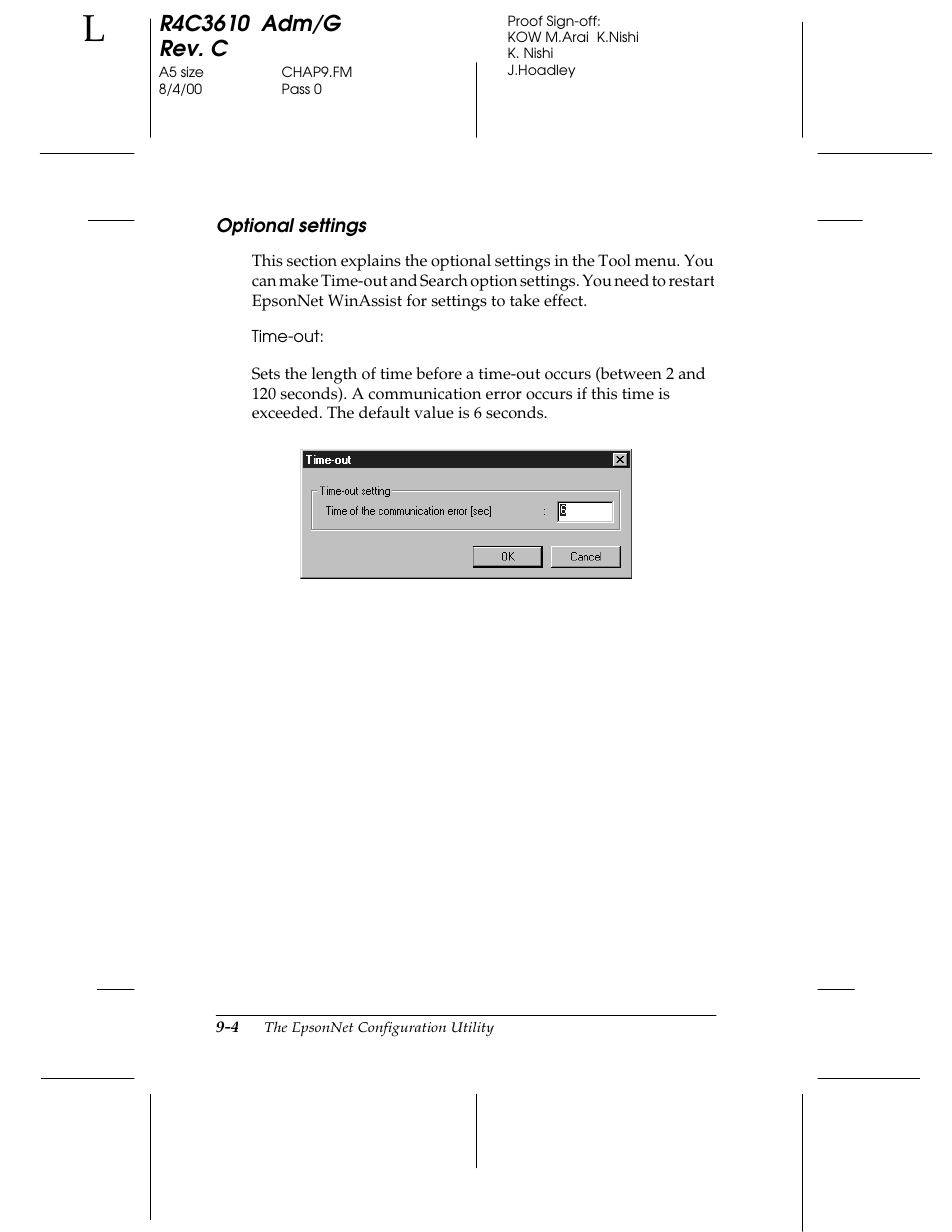 Optional settings | Epson C82362 User Manual | Page 162 / 279