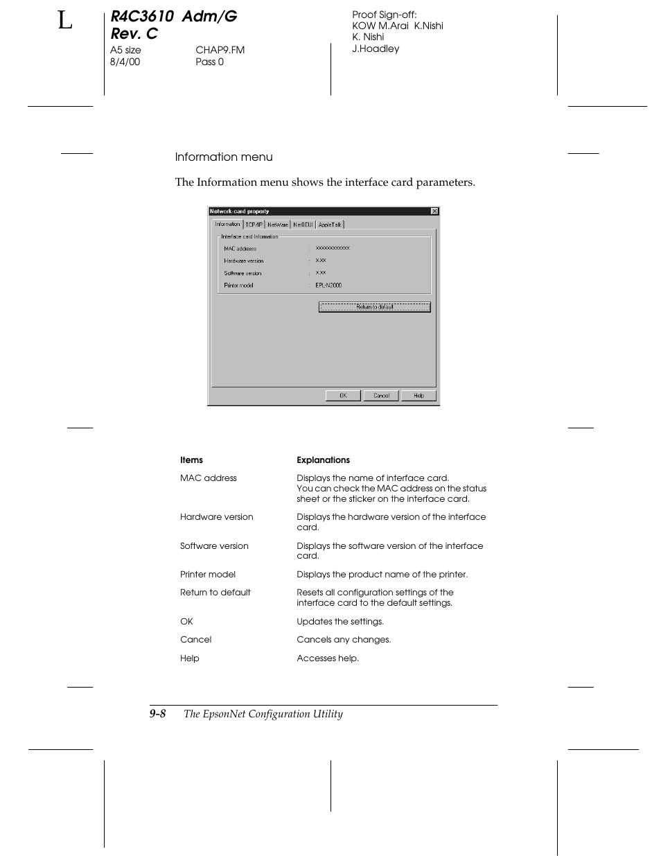 Epson C82362 User Manual | Page 166 / 279