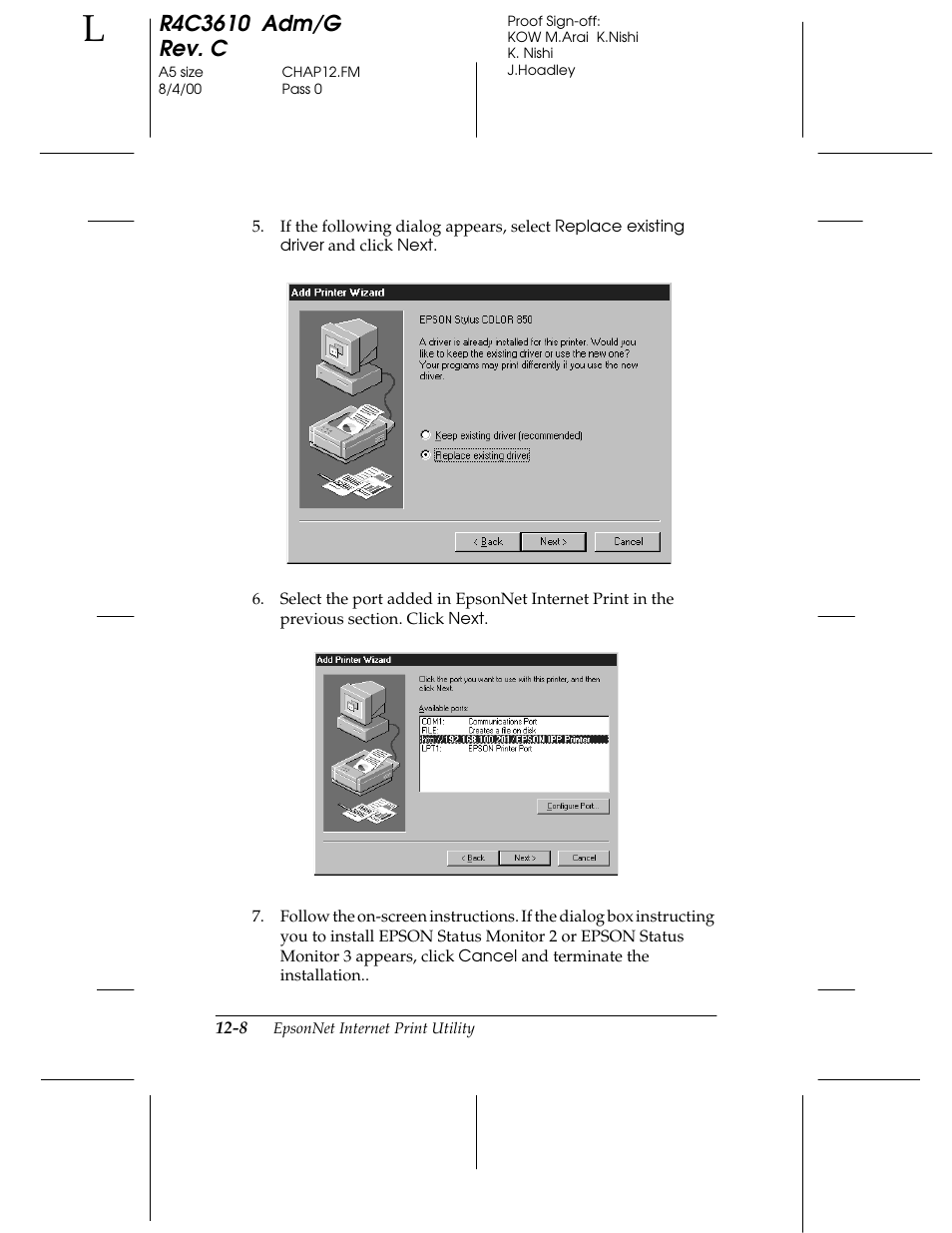 Epson C82362 User Manual | Page 238 / 279