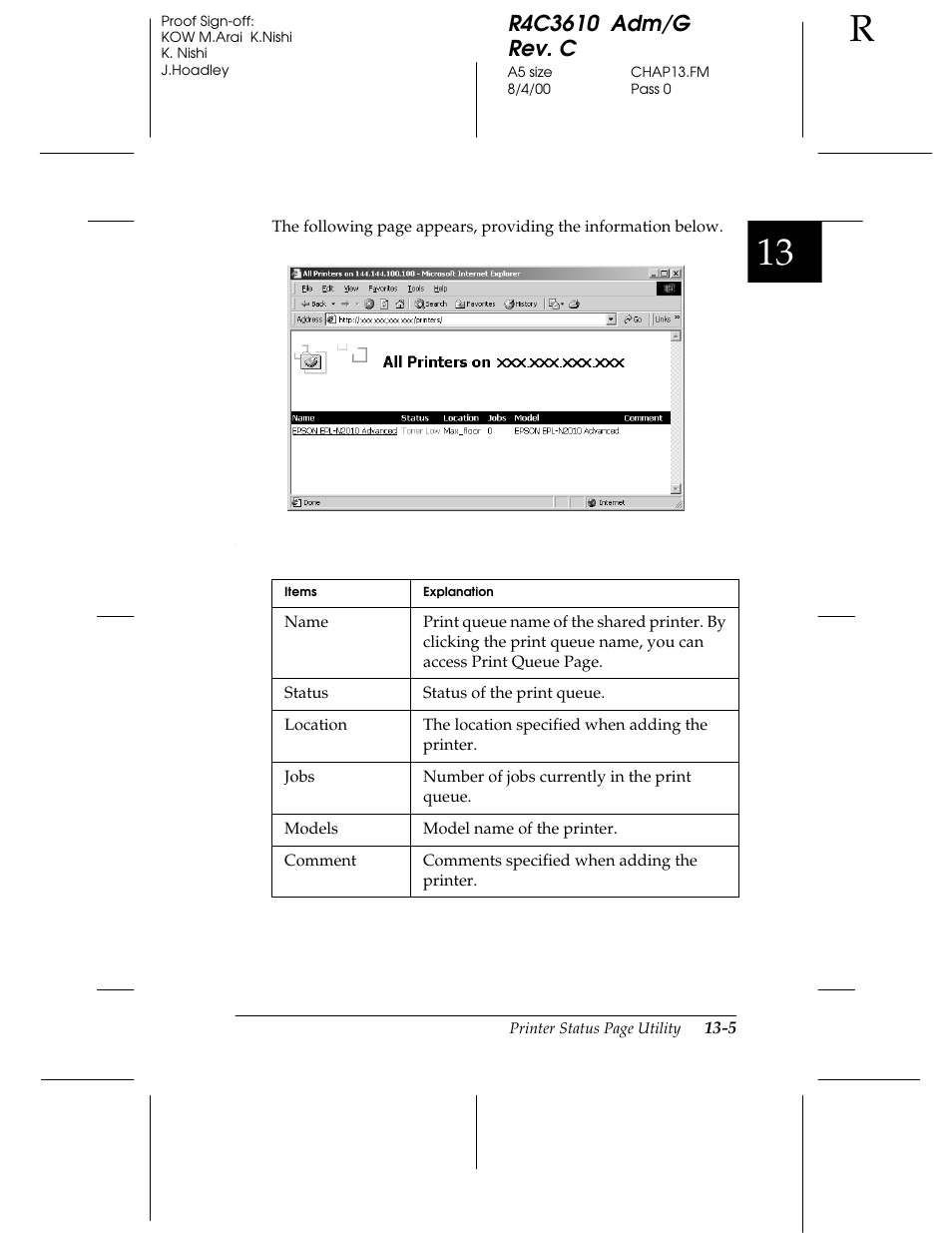 Epson C82362 User Manual | Page 249 / 279