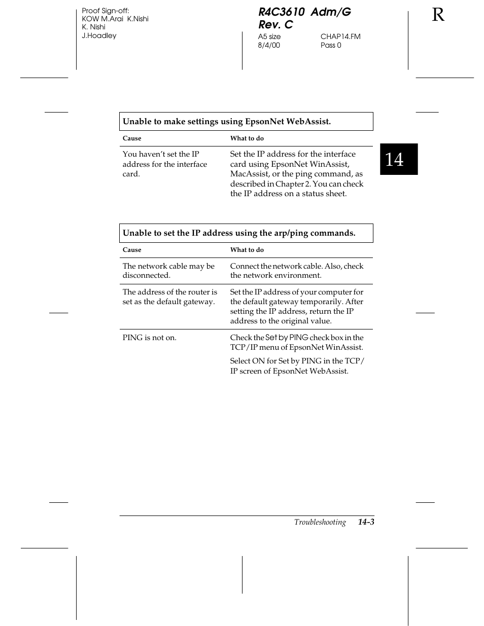 Epson C82362 User Manual | Page 257 / 279