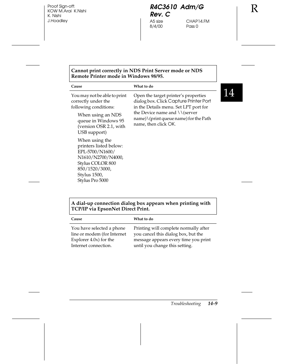 Epson C82362 User Manual | Page 263 / 279