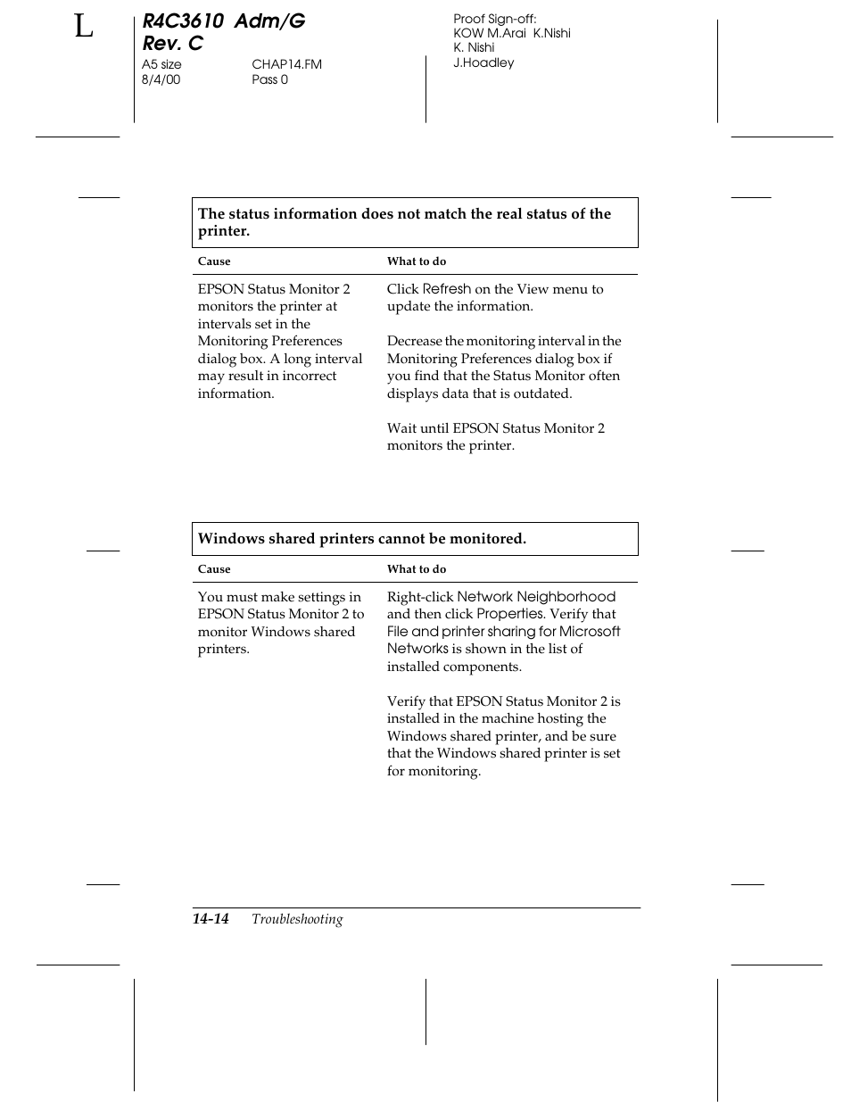 Epson C82362 User Manual | Page 268 / 279