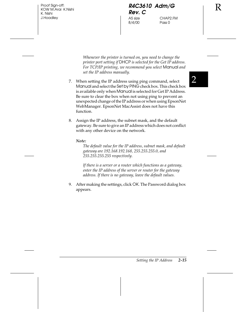 Epson C82362 User Manual | Page 43 / 279