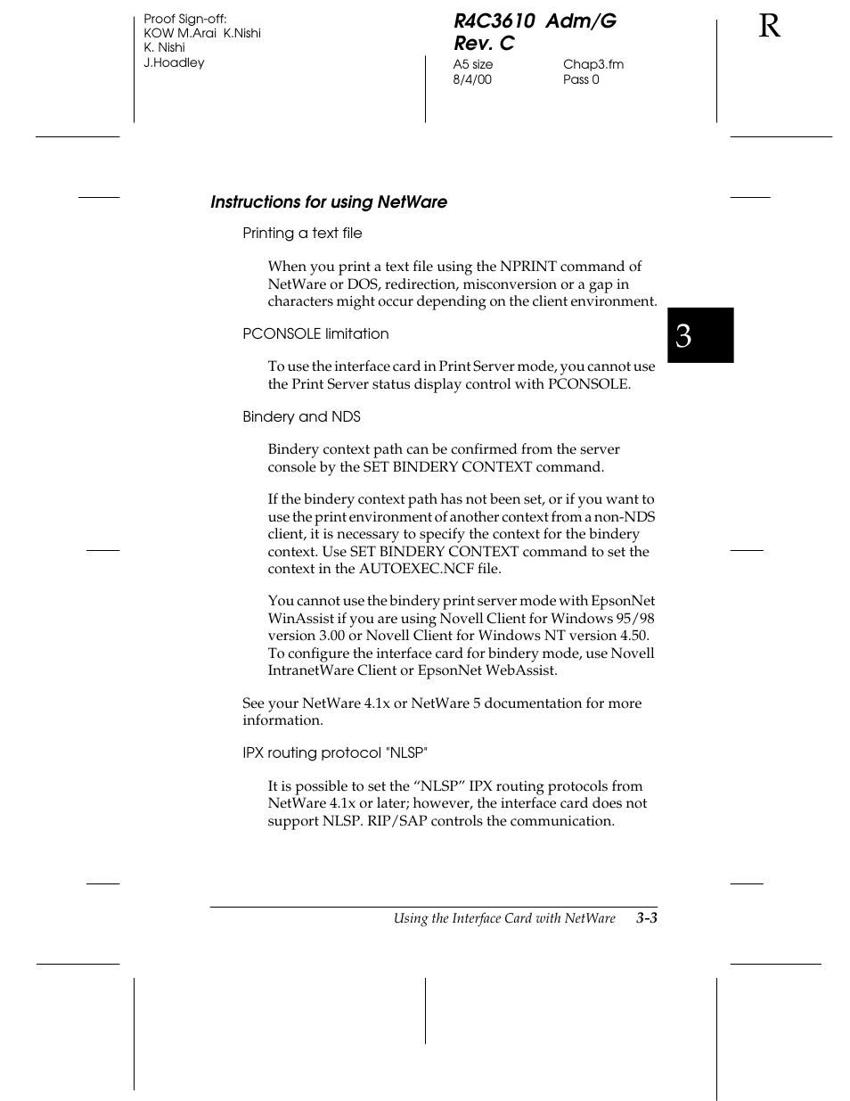 Instructions for using netware | Epson C82362 User Manual | Page 53 / 279