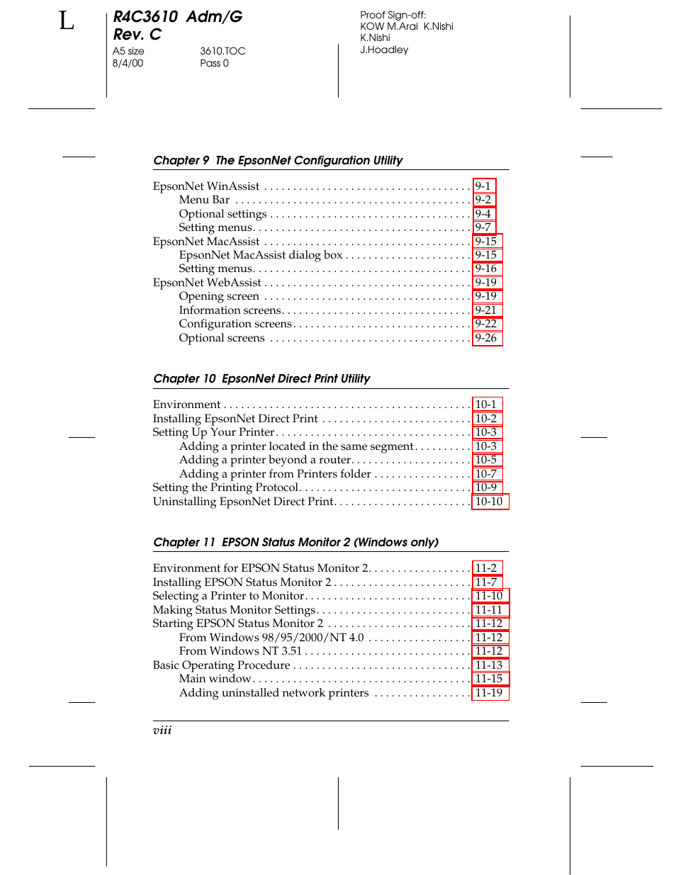 Epson C82362 User Manual | Page 8 / 279