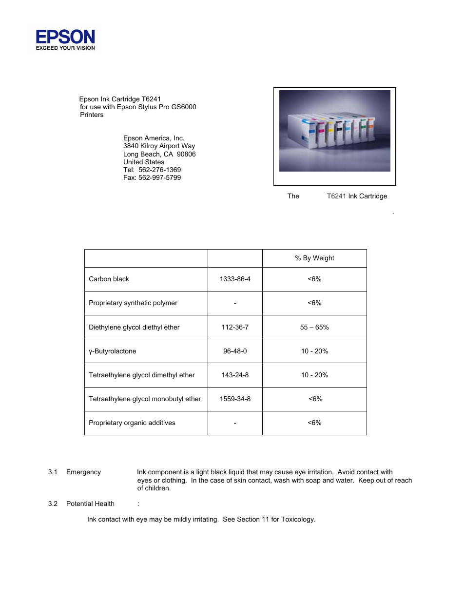Epson T6241 User Manual | 4 pages