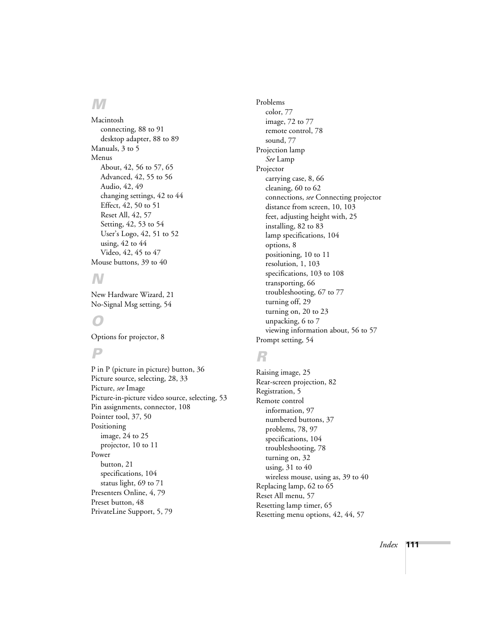 Epson 600p EN User Manual | Page 117 / 120