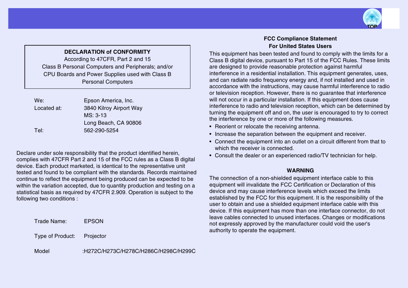 Epson EB-G5200W User Manual | Page 125 / 131