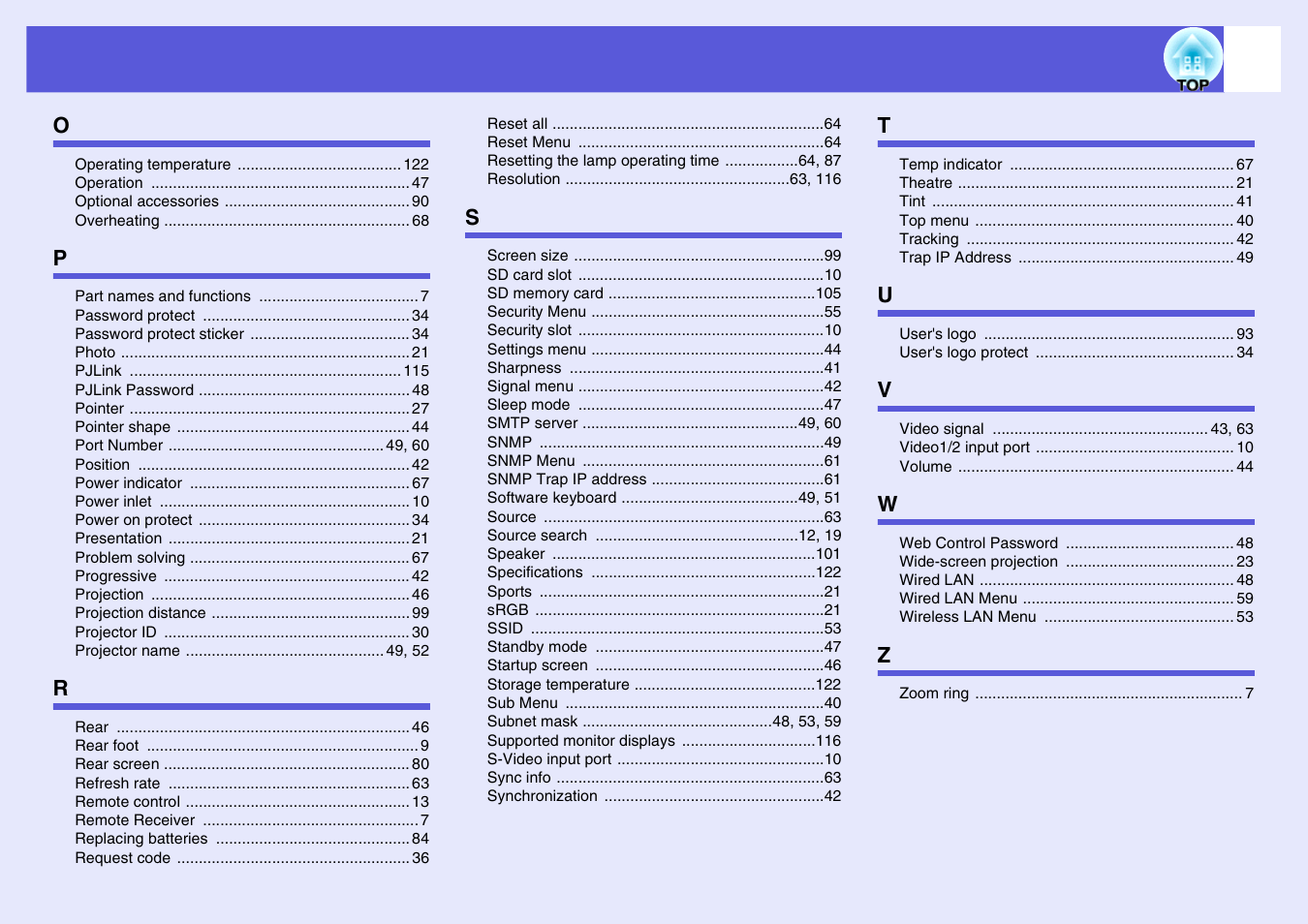 Epson EB-G5200W User Manual | Page 130 / 131