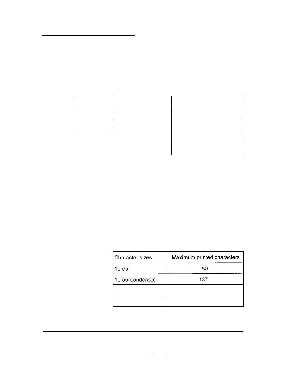 Technical specifications, Printer specifications, Printer specifications printing | A-2 appendix | Epson 2250 User Manual | Page 72 / 106