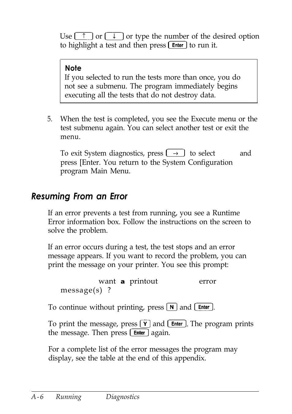 Resuming from an error | Epson EISA Desktop User Manual | Page 116 / 184